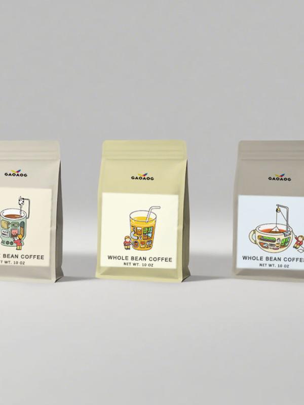 mono material recyclable flat bottom coffee bag